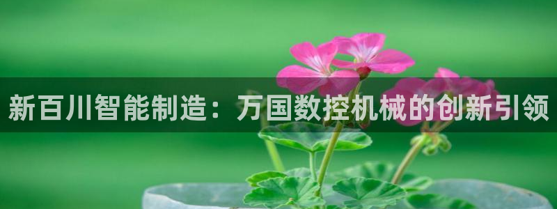 天辰娱乐连接：新百川智能制造：万国数控机械的创新引领