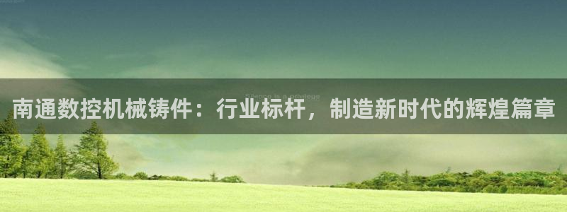 天辰娱乐会所:南通数控机械铸件:行业标杆,制造新时代的辉煌篇章